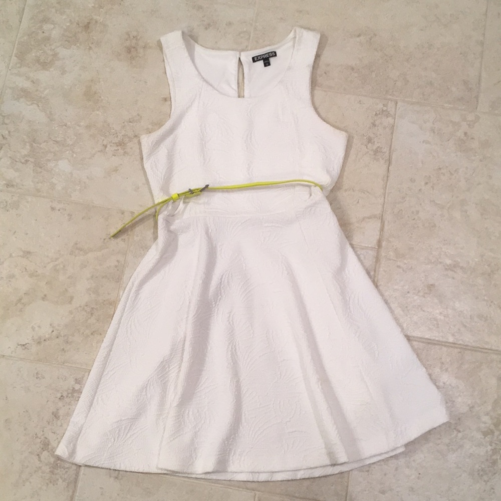 White fit & flare dress